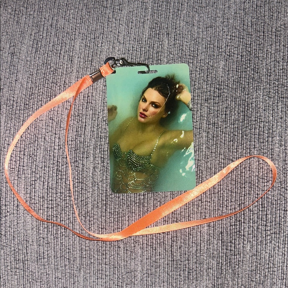 Taylor Swift Lanyard with Orange Strap October 2nd 2025 Album cover